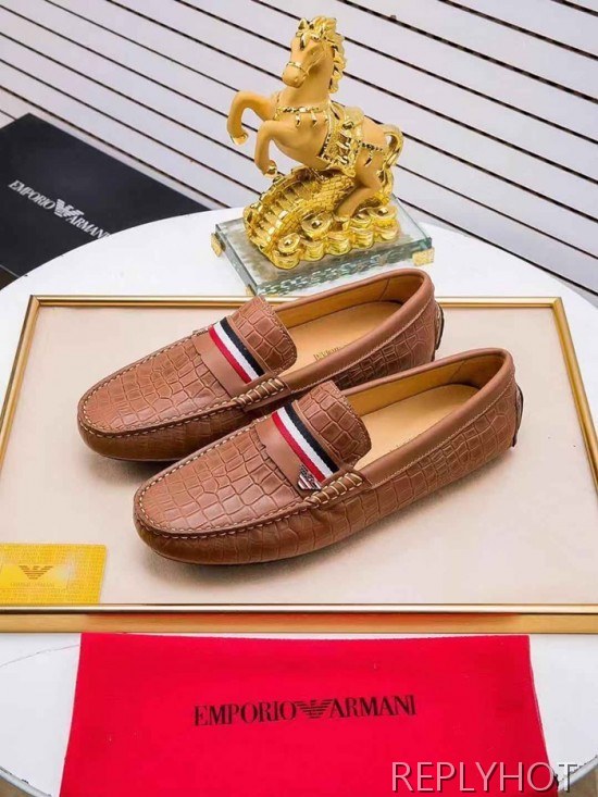 Armani 2020 Mens Leather Loafer