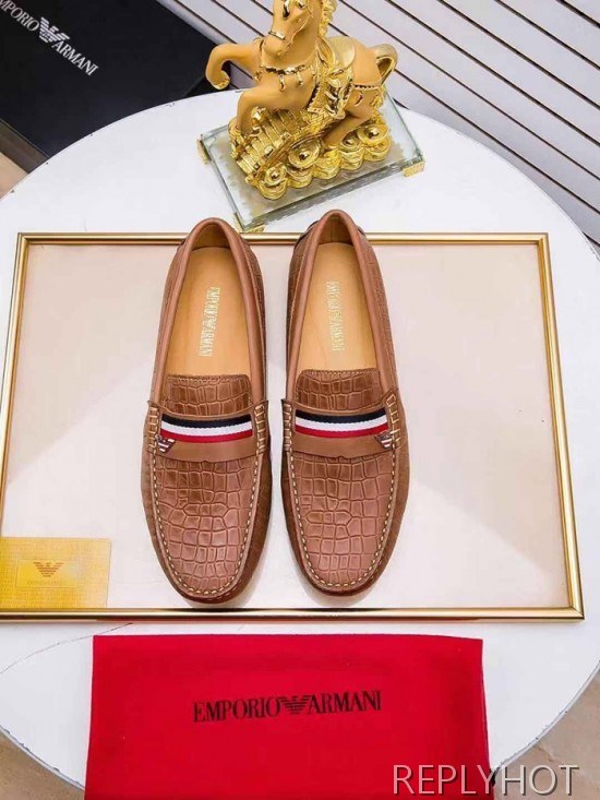 Armani 2020 Mens Leather Loafer