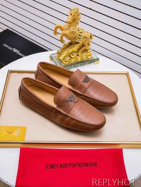 Armani 2020 Mens Leather Loafer