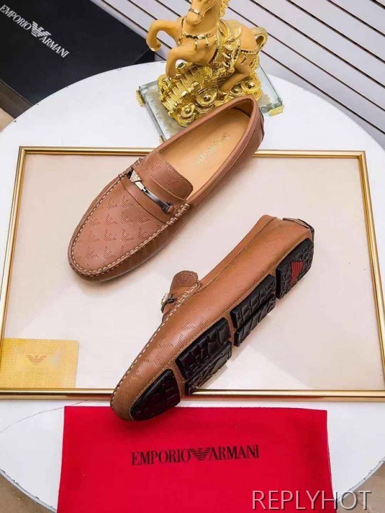 Armani 2020 Mens Leather Loafer