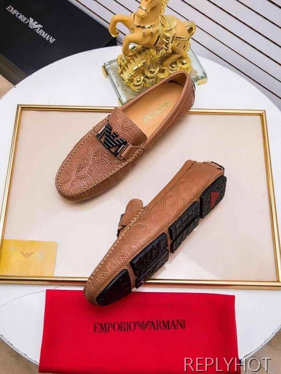 Armani 2020 Mens Leather Loafer