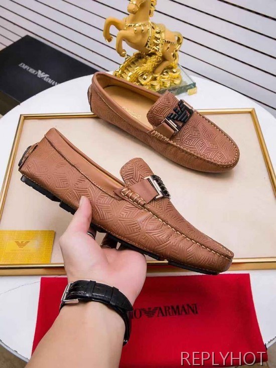 Armani 2020 Mens Leather Loafer