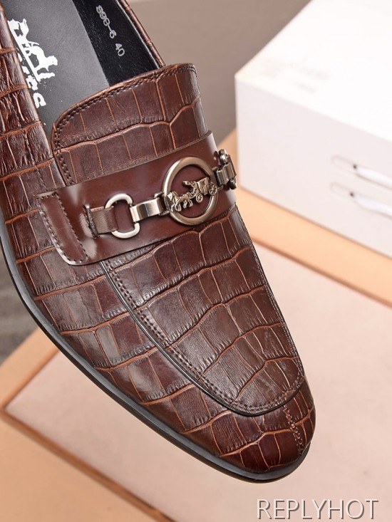 Hermes 2020 Mens Leather Loafer