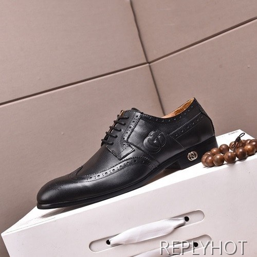 Gucci 2020 Mens Leather Oxford Shoes
