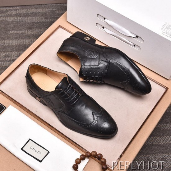 Gucci 2020 Mens Leather Oxford Shoes