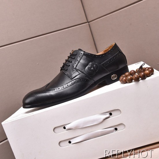 Gucci 2020 Mens Leather Oxford Shoes