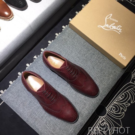 Christian Loubutin 2020 Mens Leather Shoes
