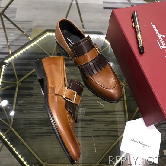 Ferragamo 2020 Mens Leather Shoes