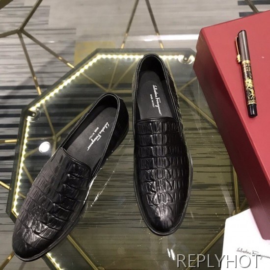 Ferragamo 2020 Mens Leather Shoes