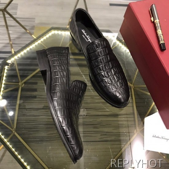 Ferragamo 2020 Mens Leather Shoes