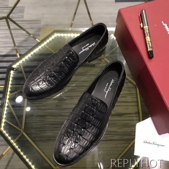 Ferragamo 2020 Mens Leather Shoes