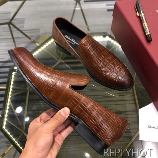 Ferragamo 2020 Mens Leather Shoes