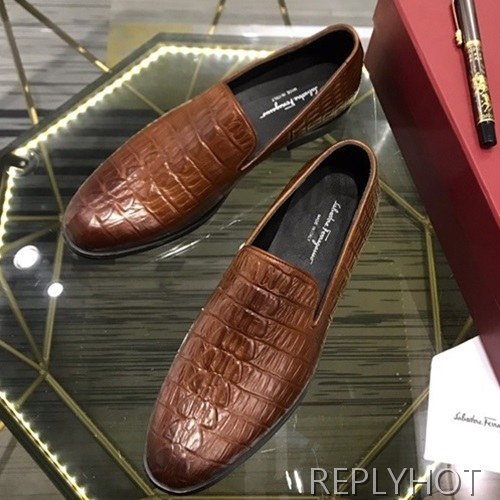 Ferragamo 2020 Mens Leather Shoes