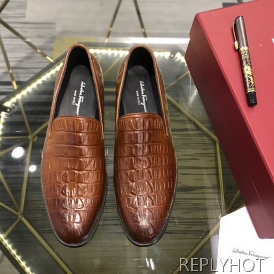 Ferragamo 2020 Mens Leather Shoes