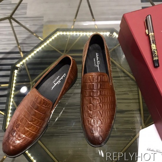 Ferragamo 2020 Mens Leather Shoes