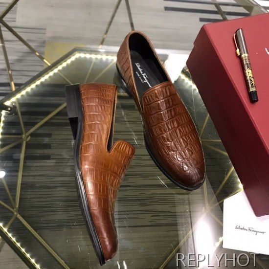 Ferragamo 2020 Mens Leather Shoes