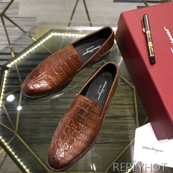 Ferragamo 2020 Mens Leather Shoes