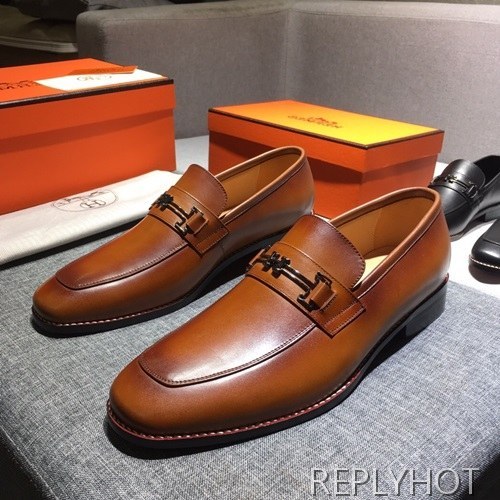 Hermes 2020 Mens Leather Shoes