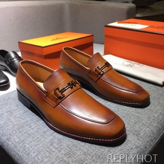 Hermes 2020 Mens Leather Shoes