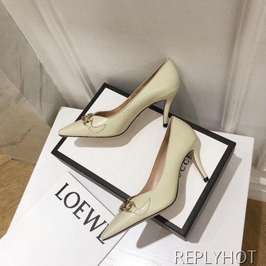 Gucci 2020 Ladies Leather Pumps High Heel