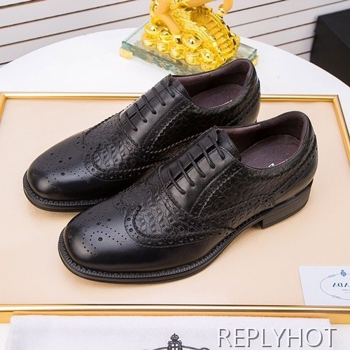 Prada 2020 Mens Leather Oxford Shoes