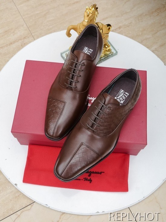 Ferragamo 2020 Mens Leather Oxford Shoes