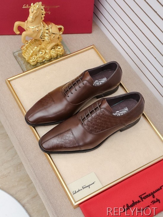 Ferragamo 2020 Mens Leather Oxford Shoes