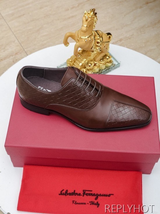 Ferragamo 2020 Mens Leather Oxford Shoes