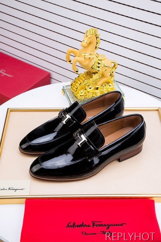 Ferragamo  2020 Mens Leather Shoes