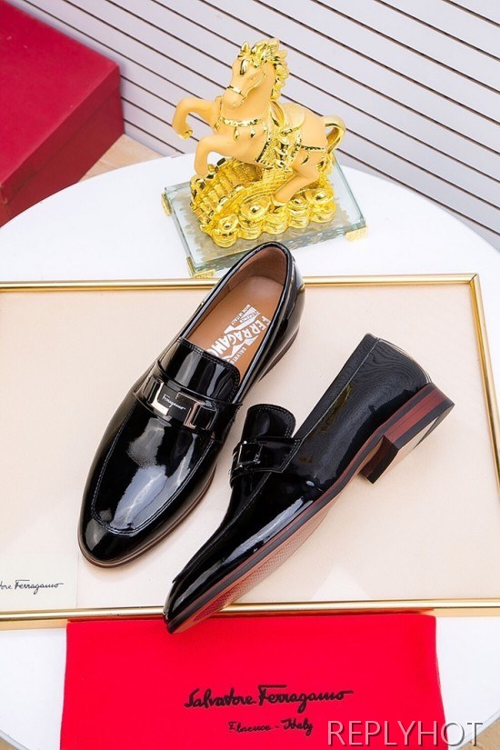 Ferragamo  2020 Mens Leather Shoes