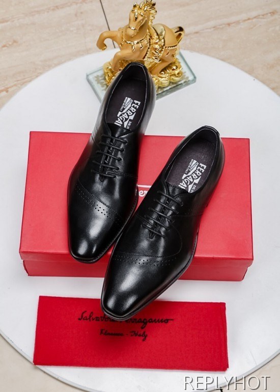 Ferragamo 2020 Mens Leather Oxford Shoes
