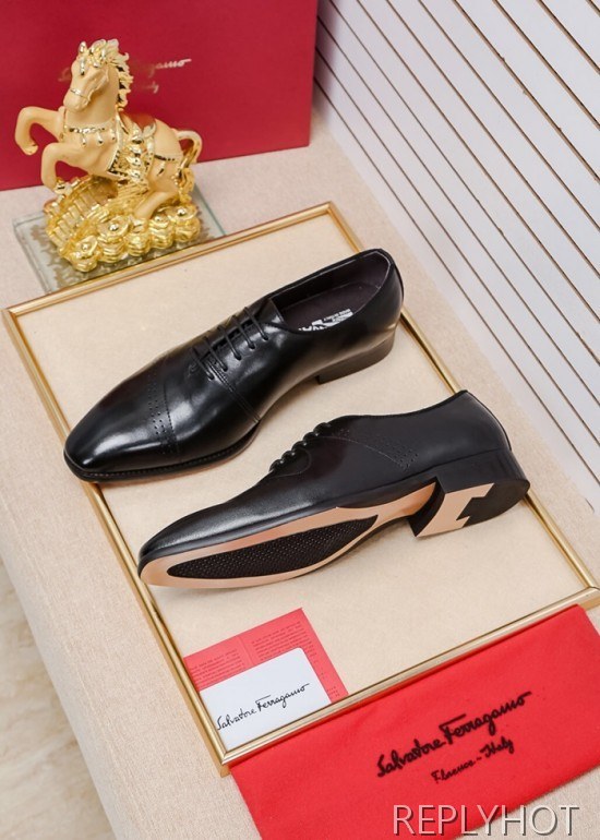 Ferragamo 2020 Mens Leather Oxford Shoes