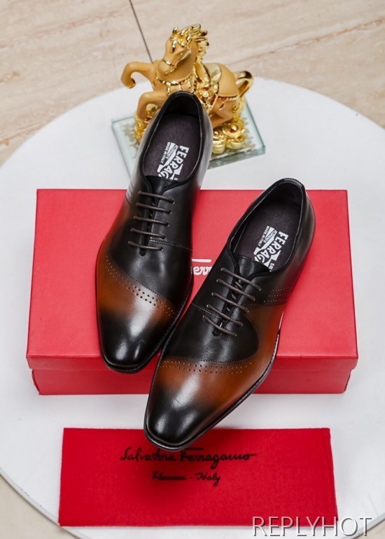 Ferragamo 2020 Mens Leather Oxford Shoes