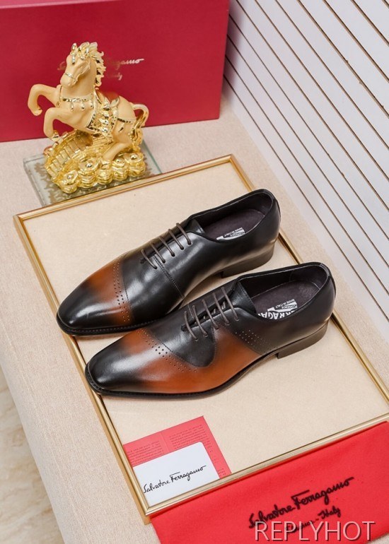 Ferragamo 2020 Mens Leather Oxford Shoes