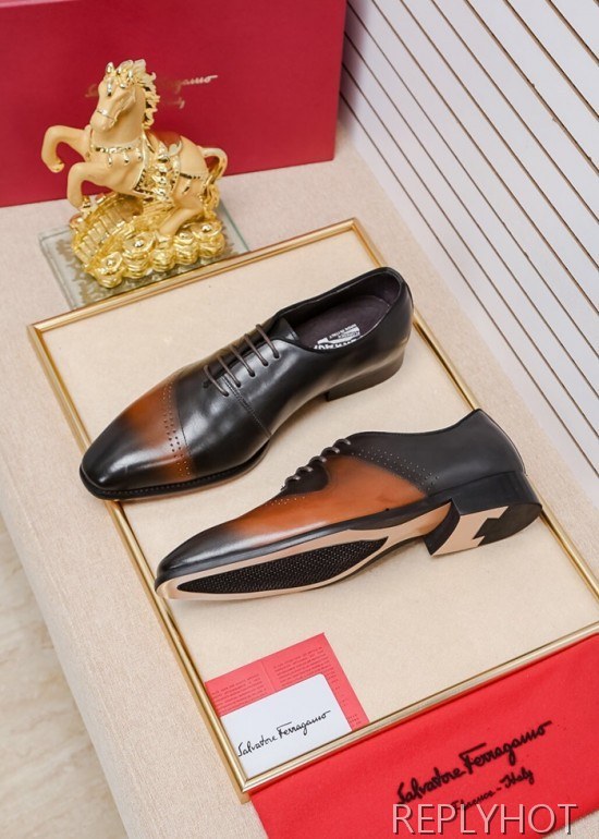 Ferragamo 2020 Mens Leather Oxford Shoes