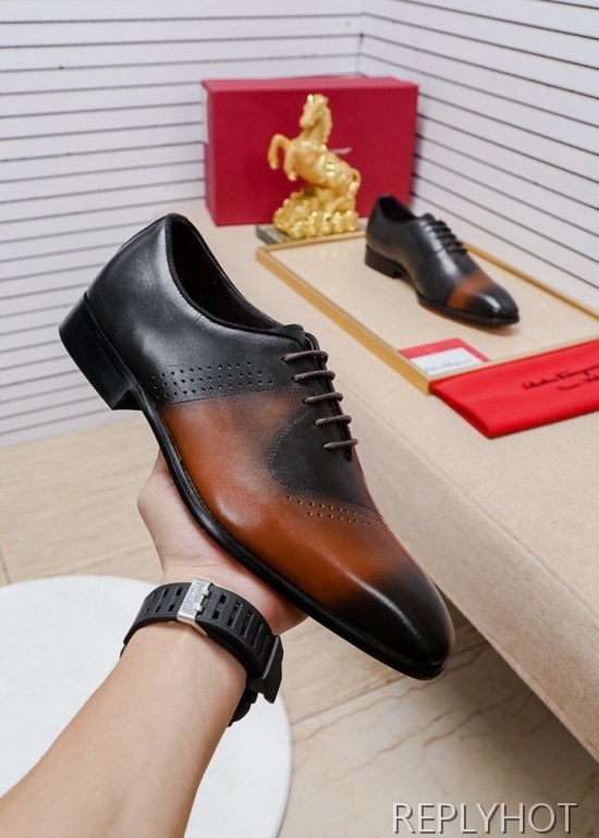 Ferragamo 2020 Mens Leather Oxford Shoes