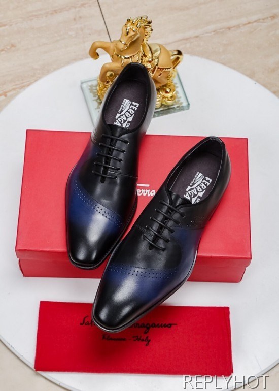 Ferragamo 2020 Mens Leather Oxford Shoes