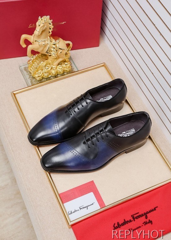 Ferragamo 2020 Mens Leather Oxford Shoes