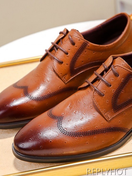 Gucci 2020 Mens Leather Oxford Shoes