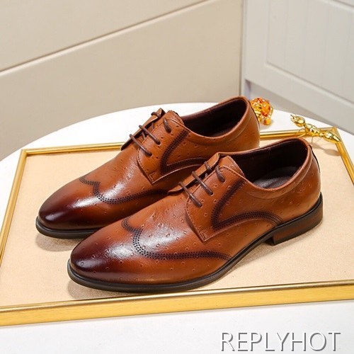 Gucci 2020 Mens Leather Oxford Shoes