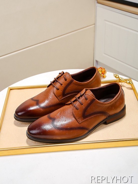 Gucci 2020 Mens Leather Oxford Shoes