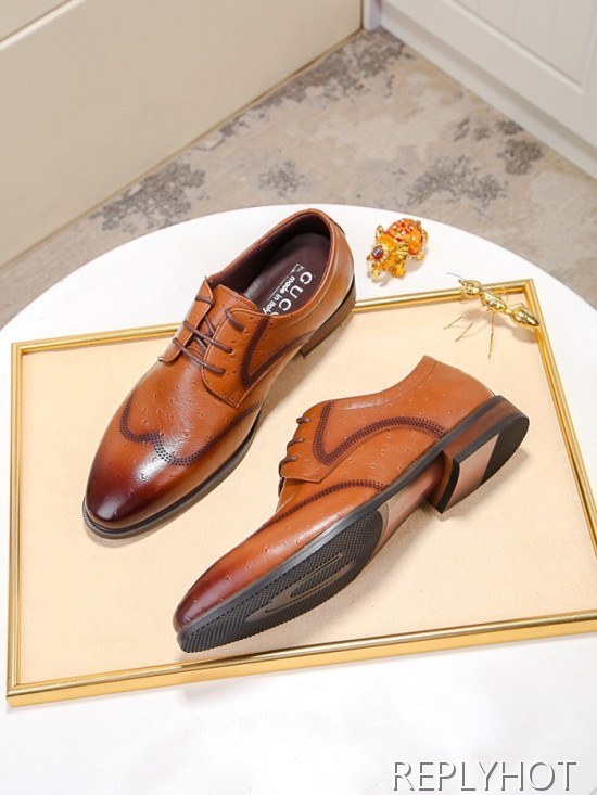 Gucci 2020 Mens Leather Oxford Shoes