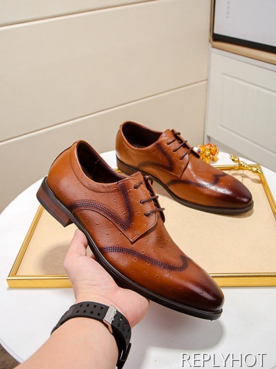 Gucci 2020 Mens Leather Oxford Shoes
