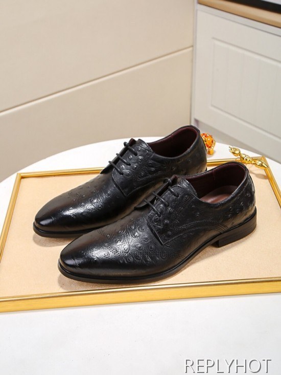 Gucci 2020 Mens Leather Oxford Shoes