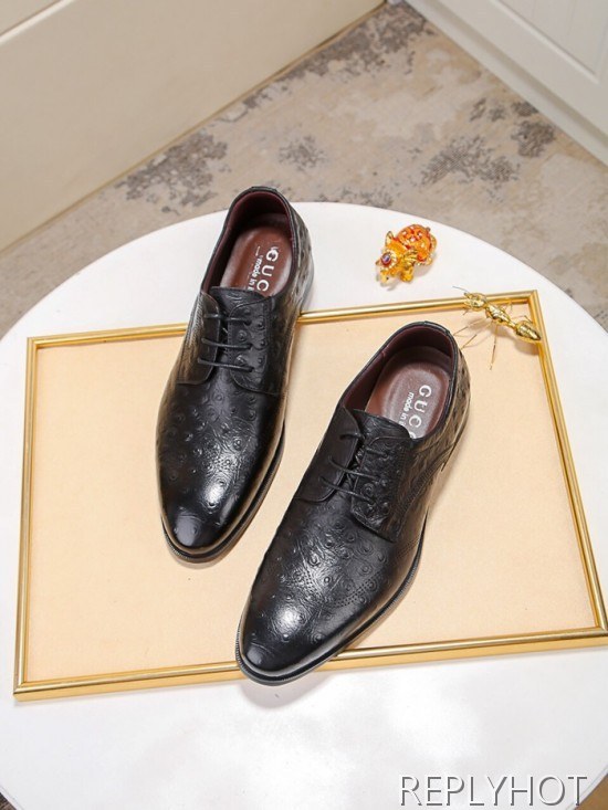 Gucci 2020 Mens Leather Oxford Shoes