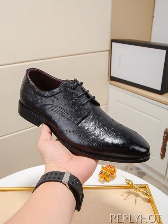 Gucci 2020 Mens Leather Oxford Shoes