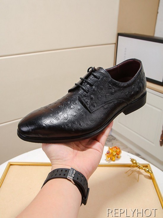 Gucci 2020 Mens Leather Oxford Shoes
