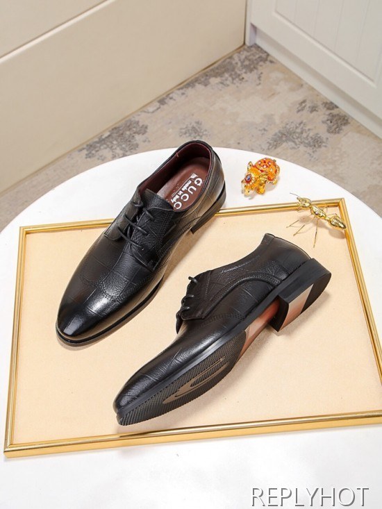 Gucci 2020 Mens Leather Oxford Shoes