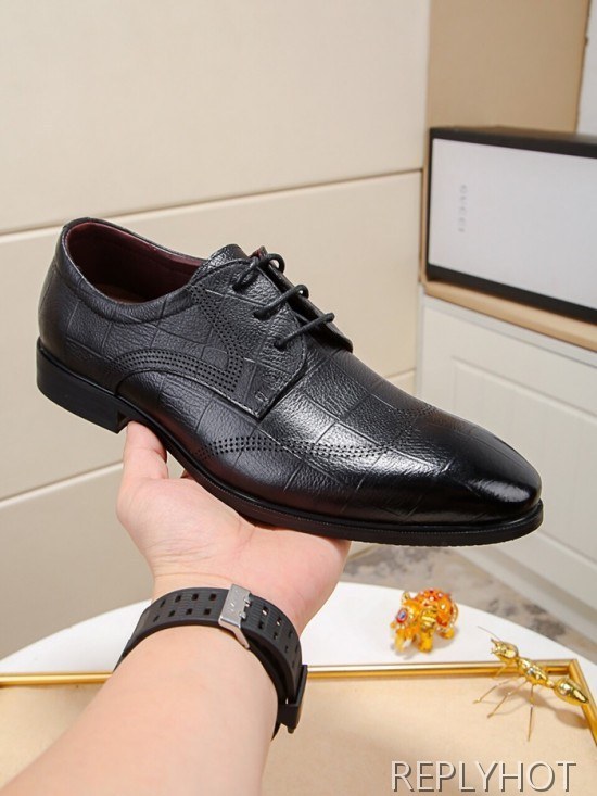 Gucci 2020 Mens Leather Oxford Shoes