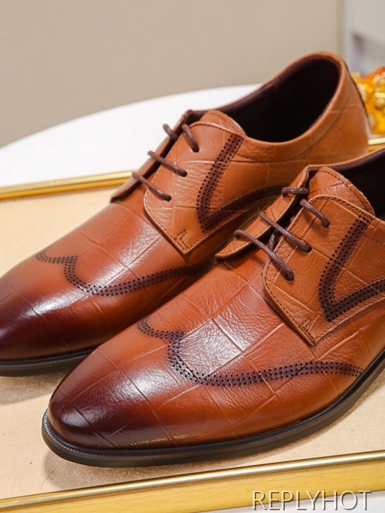 Gucci 2020 Mens Leather Oxford Shoes